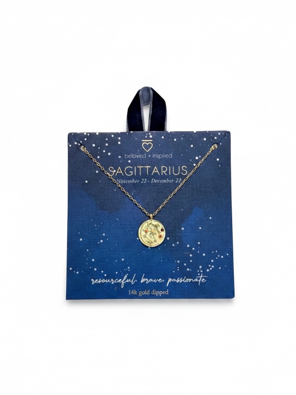 NWT Beloved + Inspired Sagittarius Pendant Necklace Stocking Stuffer‎ Zodiac